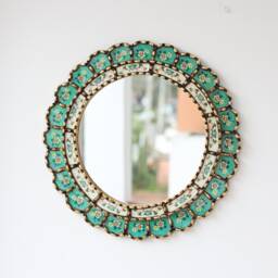 "Peruvian Mirrors ""Harmonious Turquoise 40cm" - thumbnail 2