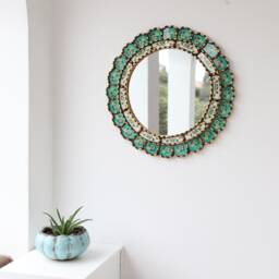 "Peruvian Mirrors ""Harmonious Turquoise 40cm" - thumbnail 3