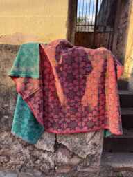 Unique Handmade Kantha Throw With Carpet Design Intricate Stitch Detailing - thumbnail 1