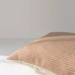 Burnt Orange Lumbar Pillow Cover - Textured Decorative Cushion - thumbnail 3