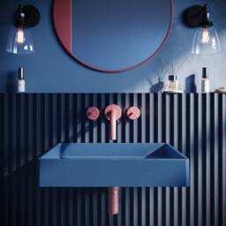 35 Colors - Lily Rec Concrete Wall Mounted Sink Modern Bathroom Vessel - thumbnail 2