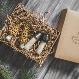 Ceramic Woodland Christmas Mushrooms Tree Handmade Ornaments With Hooks - thumbnail 3