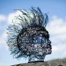 Punk Head Decor, Wire Head, Big Home Living Steampunk Art, Sculpture, Unusual Gift, Metal Gift Idea - thumbnail 3