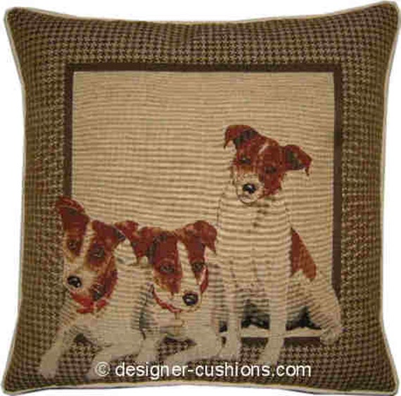 Jack Russell Framed Tapestry Cushion Cover - image 1