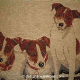 Jack Russell Framed Tapestry Cushion Cover - thumbnail 2