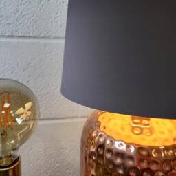 70cm Tall Dark Grey Cotton Slim Cone Lampshade - thumbnail 2