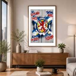 Scotland Football Crest - Graffiti - Print Scottish Gift Bespoke World Cup A5 A4 A3 Framed Or Unframed - thumbnail 2