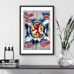 Scotland Football Crest - Graffiti - Print Scottish Gift Bespoke World Cup A5 A4 A3 Framed Or Unframed - thumbnail 3