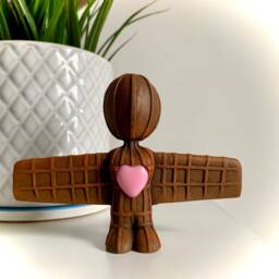 Pink Heart Wor Angel Of The North Ornament - Eco - thumbnail 3