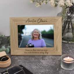 "Grandma Memorial Photo Frame, in Loving Memory Wood Engraved Personalised Remembrance Picture 4""x6" - thumbnail 2