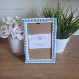 Colourful Acrylic Heart Shaped Cabochon Photo Frame 4 X 6 Inches - thumbnail 3