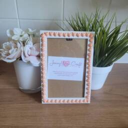 Colourful Acrylic Heart Shaped Cabochon Photo Frame 4 X 6 Inches - thumbnail 2