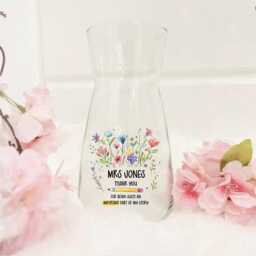 Personalised Vase Teacher, Best Flowers, Floral Present, End Of Year Gift, Thank You, Important Part Story, Helping Me To Grow - thumbnail 2