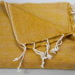 Handmade Yellow Yak Wool Blend Blanket Nepal Travel Wrap - thumbnail 4