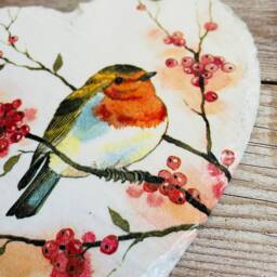Robin Gift Set, Vase, Hanging Heart, Decorations, Home Decor, Gifts, Robins - thumbnail 3