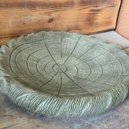 stone Garden Log Bird Bath Top Only/ Feeder/ Bowl/ Replacement Dish Ornament - thumbnail 2