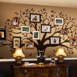 Family Tree Wall Decal Photo Frame Sticker, Living Room Decor - thumbnail 1