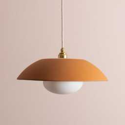 Terracotta Dusk Ceramic Lamp Shade & Pendant Set - thumbnail 2