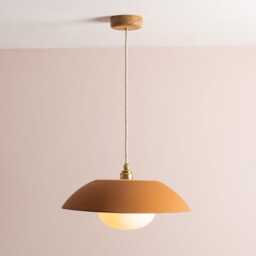Terracotta Dusk Ceramic Lamp Shade & Pendant Set - thumbnail 3