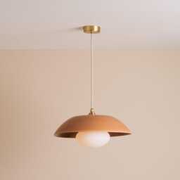 Terracotta Dusk Ceramic Lamp Shade & Pendant Set - thumbnail 3