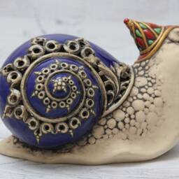 Ceramic Snail Sculpture By Vladimir Butsanov, Handmade in Ukraine - thumbnail 3