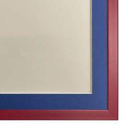 Post Box Red 20mm Picture, Photo, Poster Frame With Oxford Blue Mount - thumbnail 2