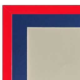 Post Box Red 20mm Picture, Photo, Poster Frame With Oxford Blue Mount - thumbnail 2