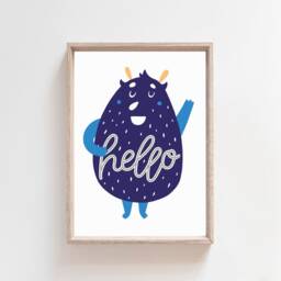 Set Of 3 Boys Nursery Prints, Decor, I Am A Limited Edition, Playroom Print, Wall Art, Navy & Blue Decor - thumbnail 2