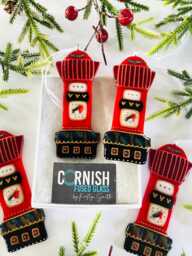 Post Box Fused Glass Christmas Decoration - Tree Decoration, Cornish Glass, Cornwall - thumbnail 1