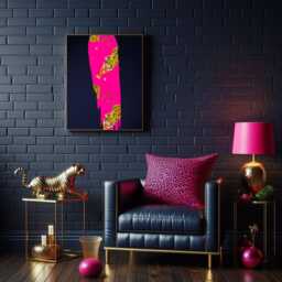 Hot Pink Tiger Print - Modern Jungle Wall Art Bold Streak Poster Maximalist Safari Decor Pop Aesthetic - thumbnail 2