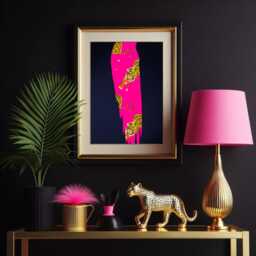 Hot Pink Tiger Print - Modern Jungle Wall Art Bold Streak Poster Maximalist Safari Decor Pop Aesthetic - thumbnail 1