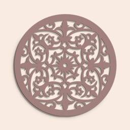 3D Stylish Wood Wall Art Decor, Violette, Floral Circle, Openwork Ornament Picture, Living Room, Decorative Wooden Panel - thumbnail 3