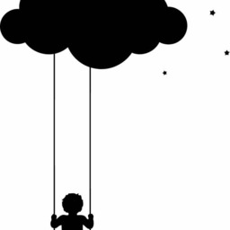 Swing On Cloud Wall Vinyl Decal Stickers Starry Sky Moon Home Art Decor Kids Nursery Bedroom Interior - 32Nr - thumbnail 2