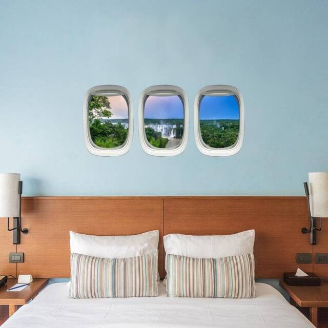 Aviation Window Stickers - Waterfall Wall Art Pilot Gift Airplane Decal Vwaq-Ppw30 - image 1