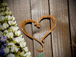 Love Heart Curly & Caligraphy Shape Pet Memorial Horse Rusty Rustic Art Wall Hanging Present Gift Idea
