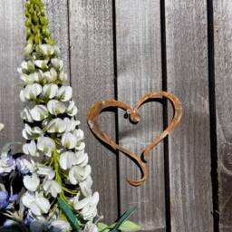 Love Heart Curly & Caligraphy Shape Pet Memorial Horse Rusty Rustic Art Wall Hanging Present Gift Idea - thumbnail 2