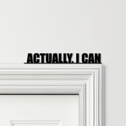 Door Topper Actually, I Can Quote Various Colours Top Of Decorative Sign - Novelty Wall Decor, Frame Art, Art - thumbnail 1
