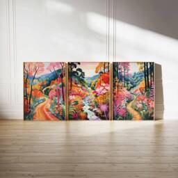 Set Of 3 Yarra Ranges National Park Posters, Melbourne Prints, Australia Travel Art, Floral Wall Tropical Decor