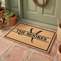 Personalised Family Name Doormat, Custom Last Welcome Mat, Uv-Printed Coir Home Gift - thumbnail 2