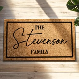 Personalised Family Name Doormat, Custom Last Welcome Mat, Uv-Printed Coir Home Gift - thumbnail 4