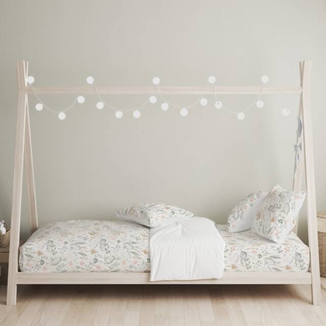 Woodland Sketched Rabbits & Deers Bedding, Duvet Covers, Fitted Sheets, Decor, Children's Kids Bedding - image 1