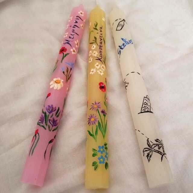 Personalised Lampada- Easter Candle- Hand Painted Candles - Gift Idea- For Ladies- Gents- Him-For Her - image 1