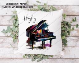 Musician Cushion, Piano Gift For Musician, Singer, Guitar Him, Drummer Gift, Her