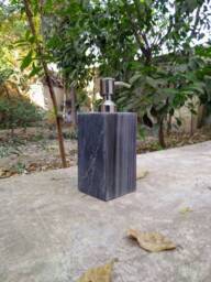 Black-Grey Marble Liquid Soap Dispenser , Bathroom Essential Black