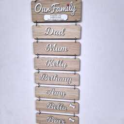Family Wall Plaque, Personalized Wooden Name Sign, Rustic Home Decor, Custom Plaque For Decoration - thumbnail 2