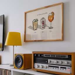 Coffee, Diet Coke, Aperol Kitchen Print Cocktail Art Unframed - thumbnail 3