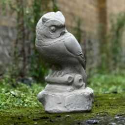 stone Owl For Garden Sculpture Realistic Wildlife Decoration Outdoor Bird Figurine Woodland Guardian Ornament Nature Yard Art Lower Gift - thumbnail 3