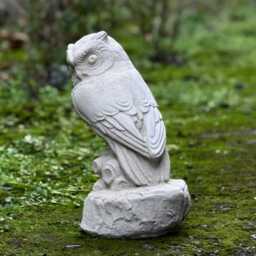 stone Owl For Garden Sculpture Realistic Wildlife Decoration Outdoor Bird Figurine Woodland Guardian Ornament Nature Yard Art Lower Gift - thumbnail 4