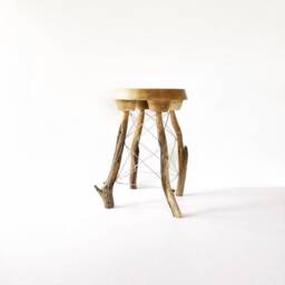 Handmade Live Edge Oak Bench Rustic Driftwood Style - thumbnail 2