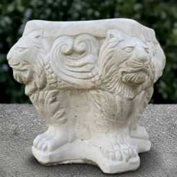 Fantasy Flower Pot Statue Concrete Planter Sculpture Outdoor Plant Decoration Handmade King Lions Art Lion Lover Gift Yard - thumbnail 2